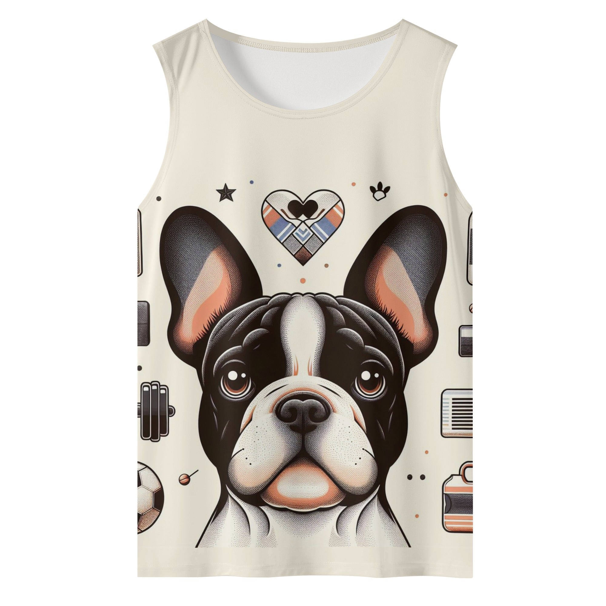 French Bulldog Lover Moose Men Tank Tops Casual Daily Wear