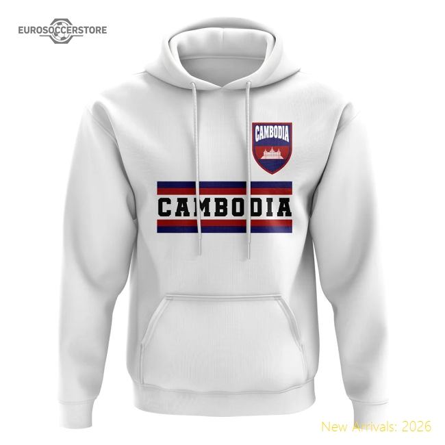Top-grade Cambodia Core Football Country Hoody (white) - Fan Collection