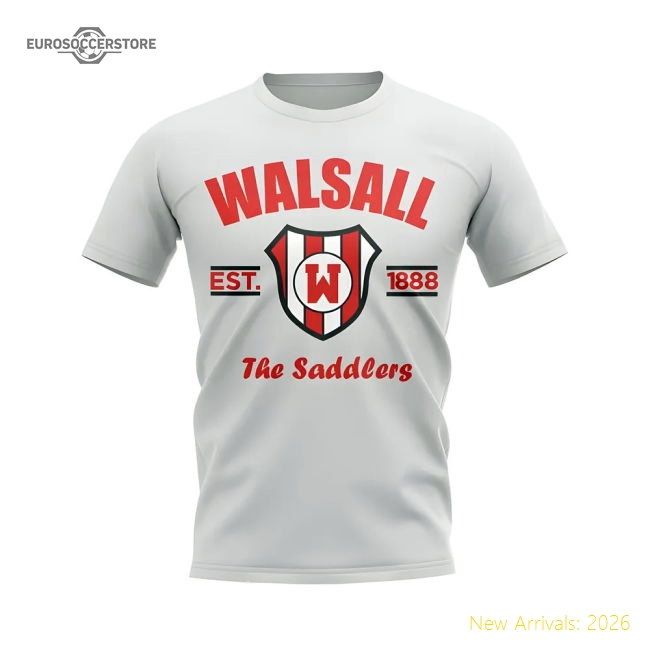Top-grade Walsall Established Football T-shirt (white) - Collectors Item
