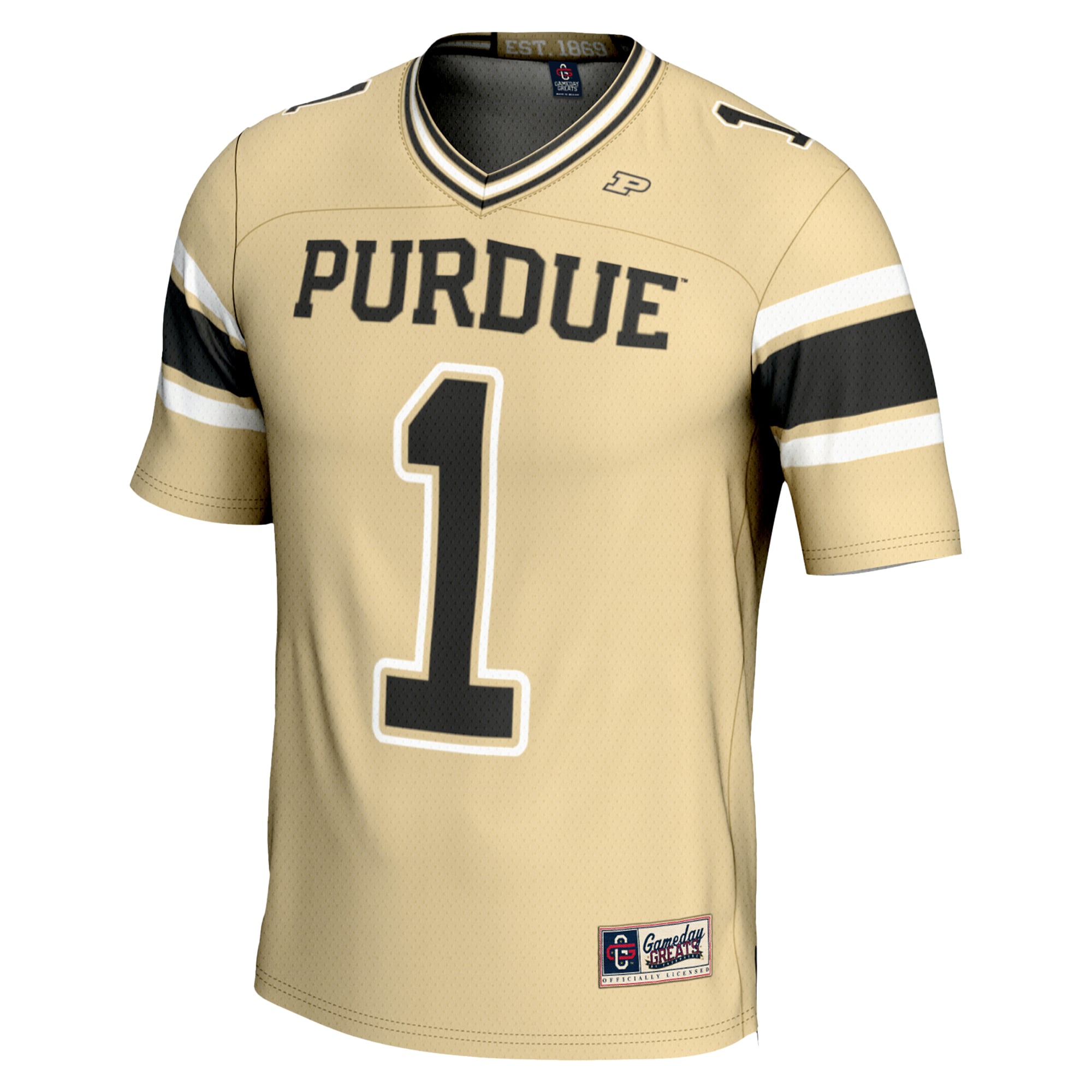 Youth #1 Gold Purdue Boilermakers Endzone Football Jersey
