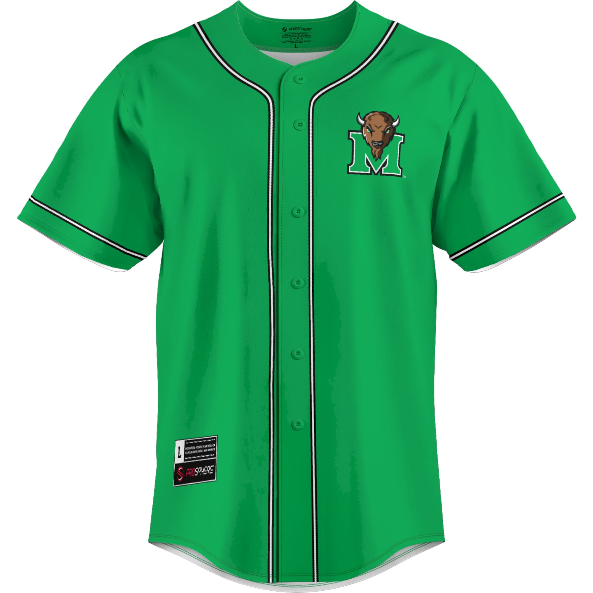[DDG] Marshall Thundering Herd GameDay Greats Lightweight Baseball Jersey - Green