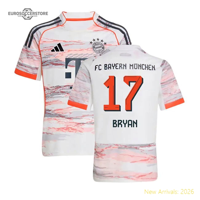 Top-Quality 2025-2026 Bayern Munich Away Shirt (Kids) (Bryan 17)