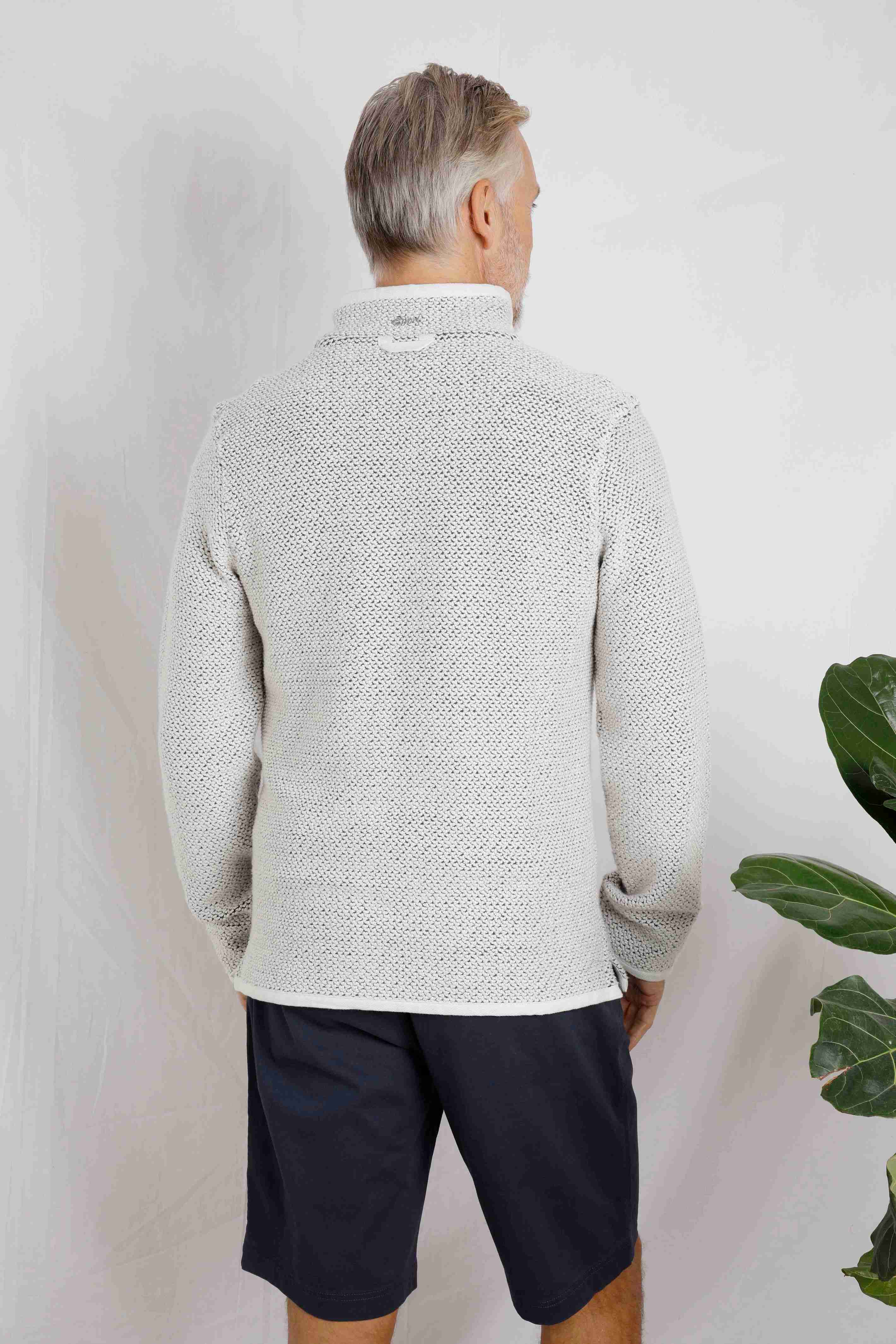 Stern 1/4 Zip Macaroni Sweatshirt Ecru