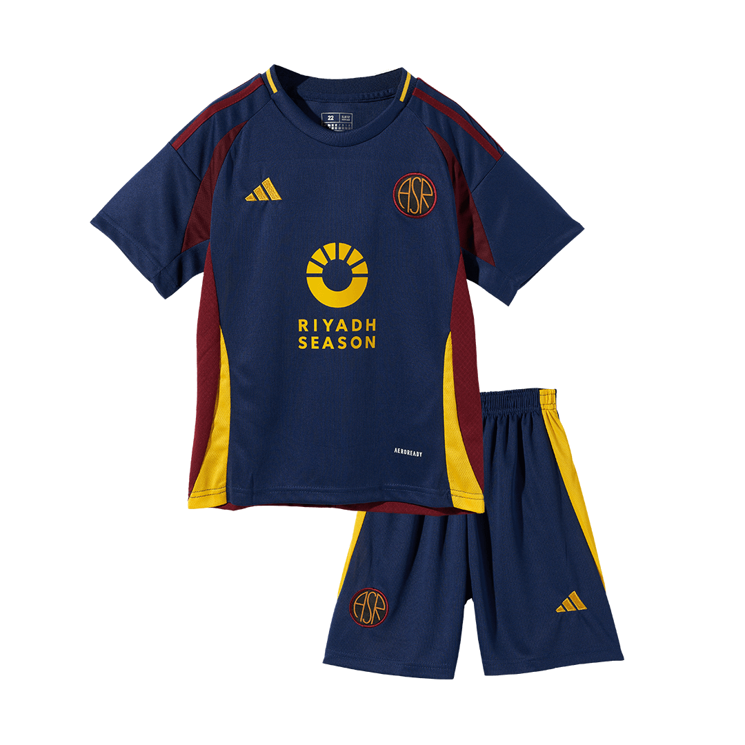 Kid's Roma Third Away Soccer Jersey Kit(Jersey+Shorts) 2024/25Authenti