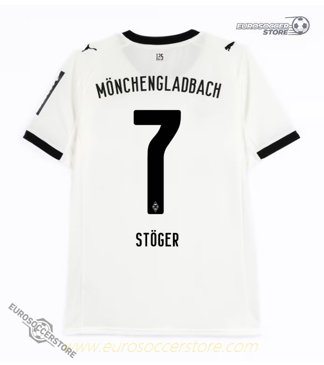 Borussia Monchengladbach 25-26 Season Home Jersey with STÖGER 7 Printing