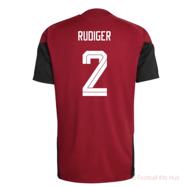 2026-2027 Germany Training Jersey (Red) (Rudiger 2)