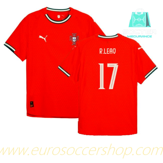 2025-2026 Season World Cup Portugal Home Shirt (R.Leao 17)
