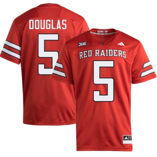 Caleb Douglas Texas Tech Red Raiders #5 Ncaa Men Red Official Replica