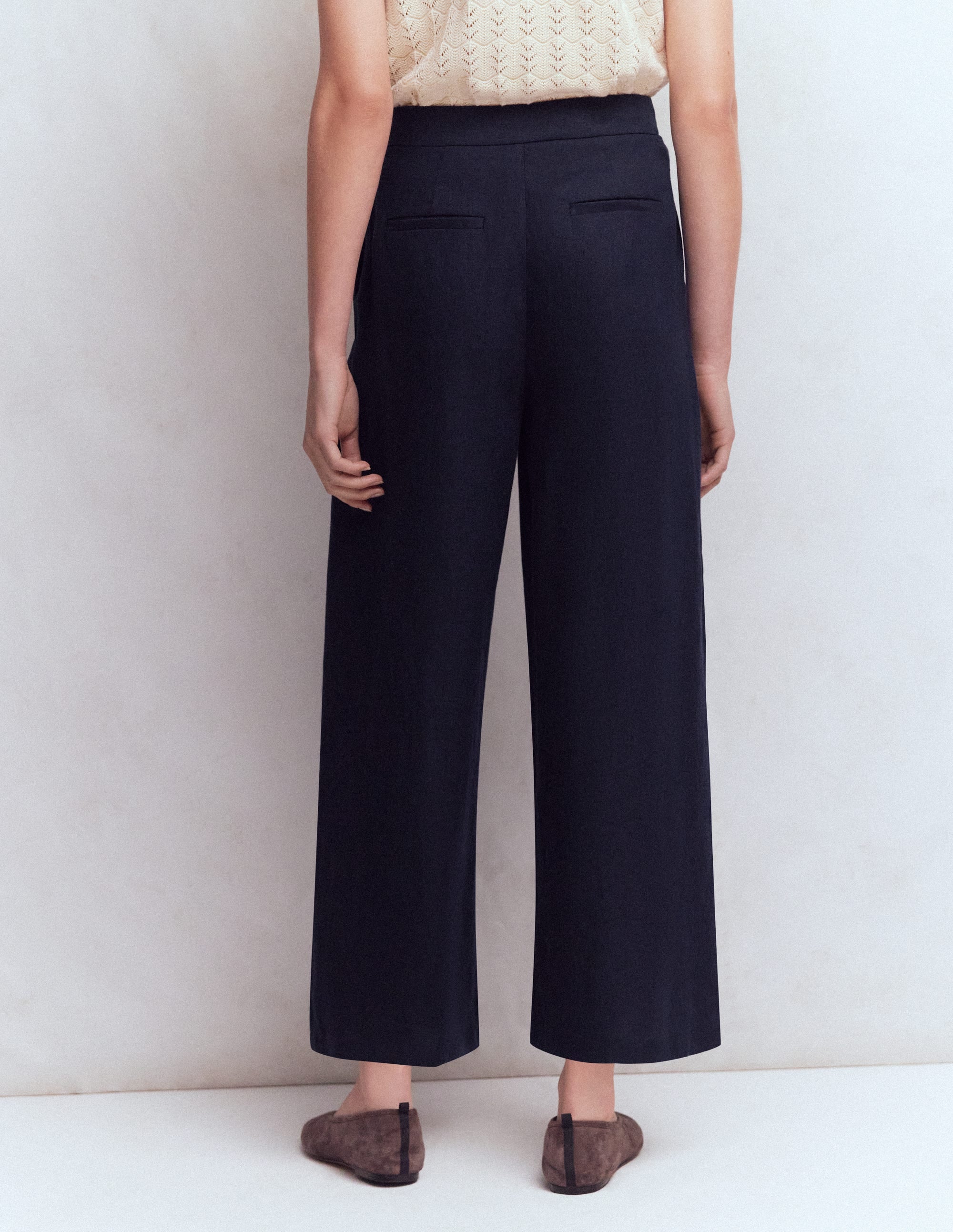 Pleated Linen Culotte