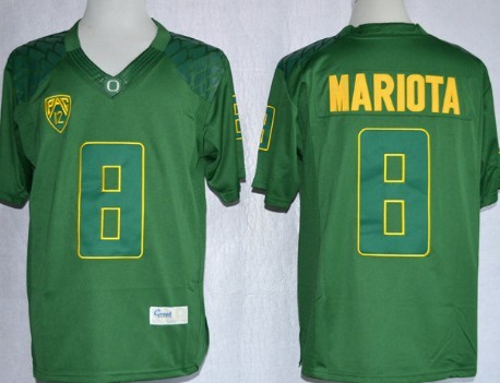 Men's None Green 2013 high quality Marcus Mariota #8 breathable Jersey