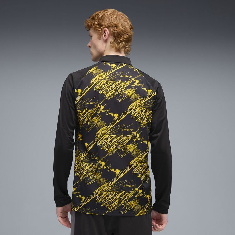 Dortmund Training Shirt Pre Match 1/4 Zip - PUMA Black/Faster Yellow