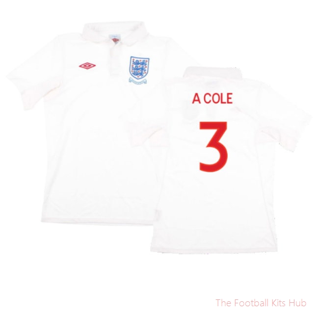 England 2009-10 Home Shirt (With South Africa Badge Detail) (XL) (Mint) (A COLE 3)