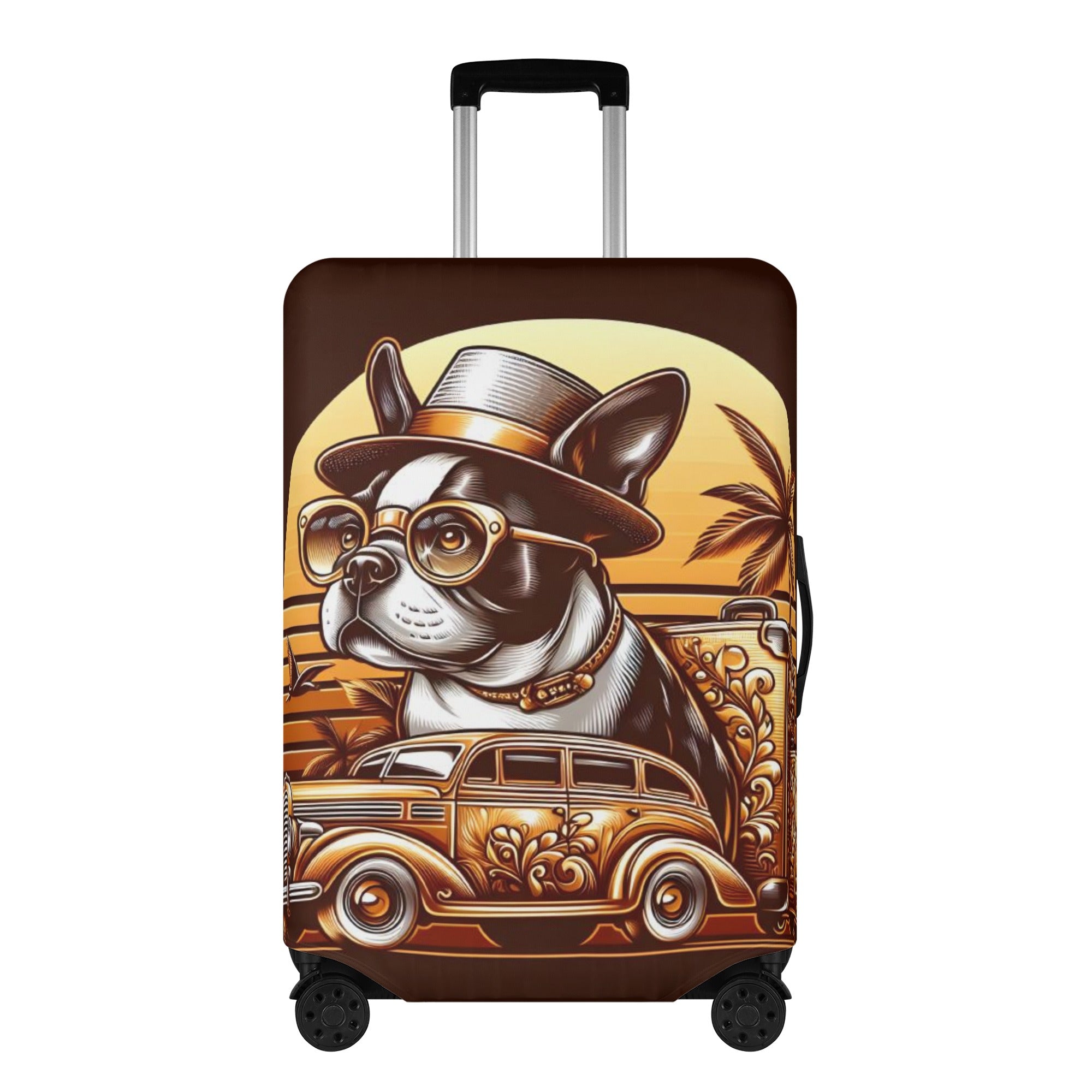 Durable Theo - Luggage Cover For Boston Terrier Lovers for Street Style