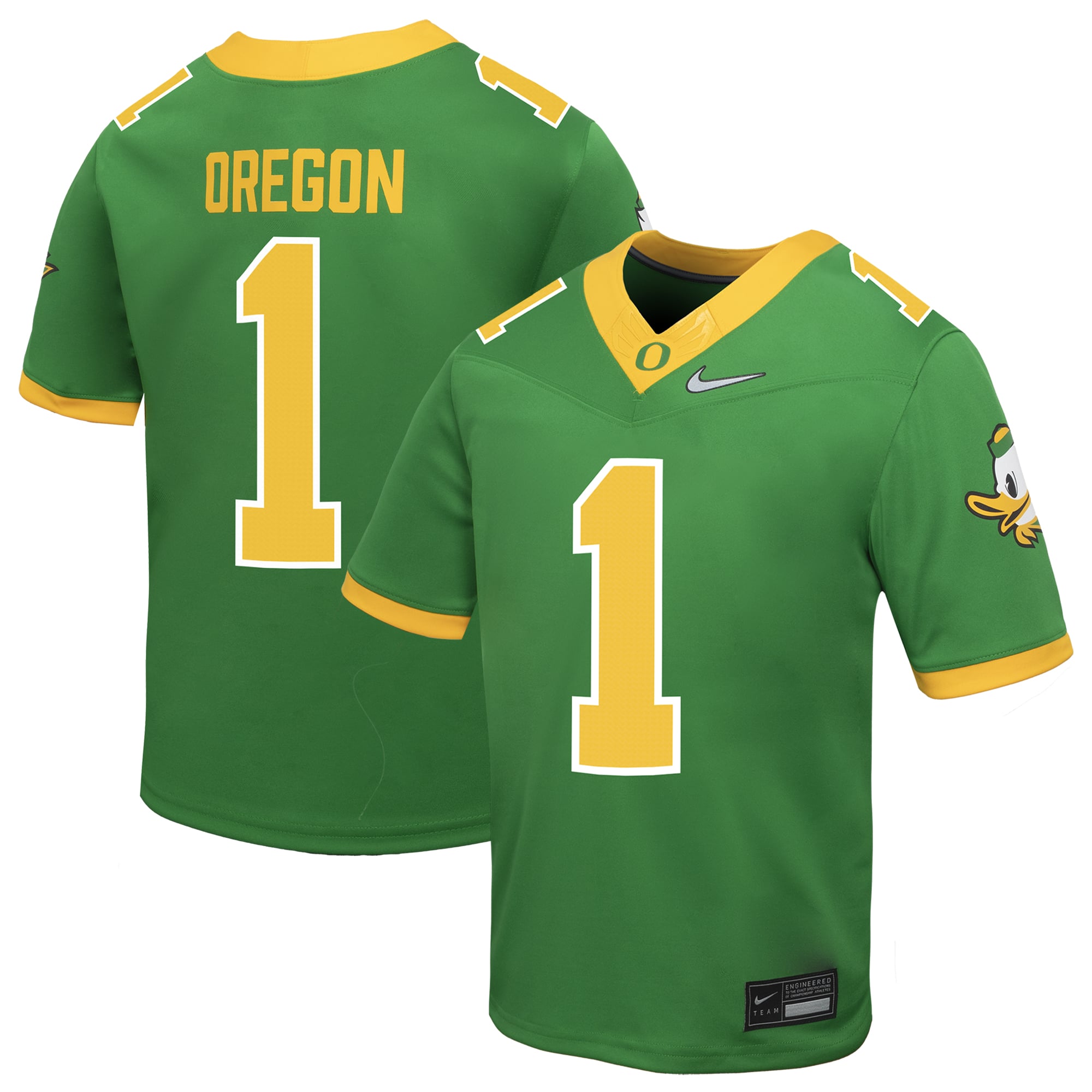#1 Oregon Ducks Nike Preschool Vapor Fusion Alternate Jersey - Green