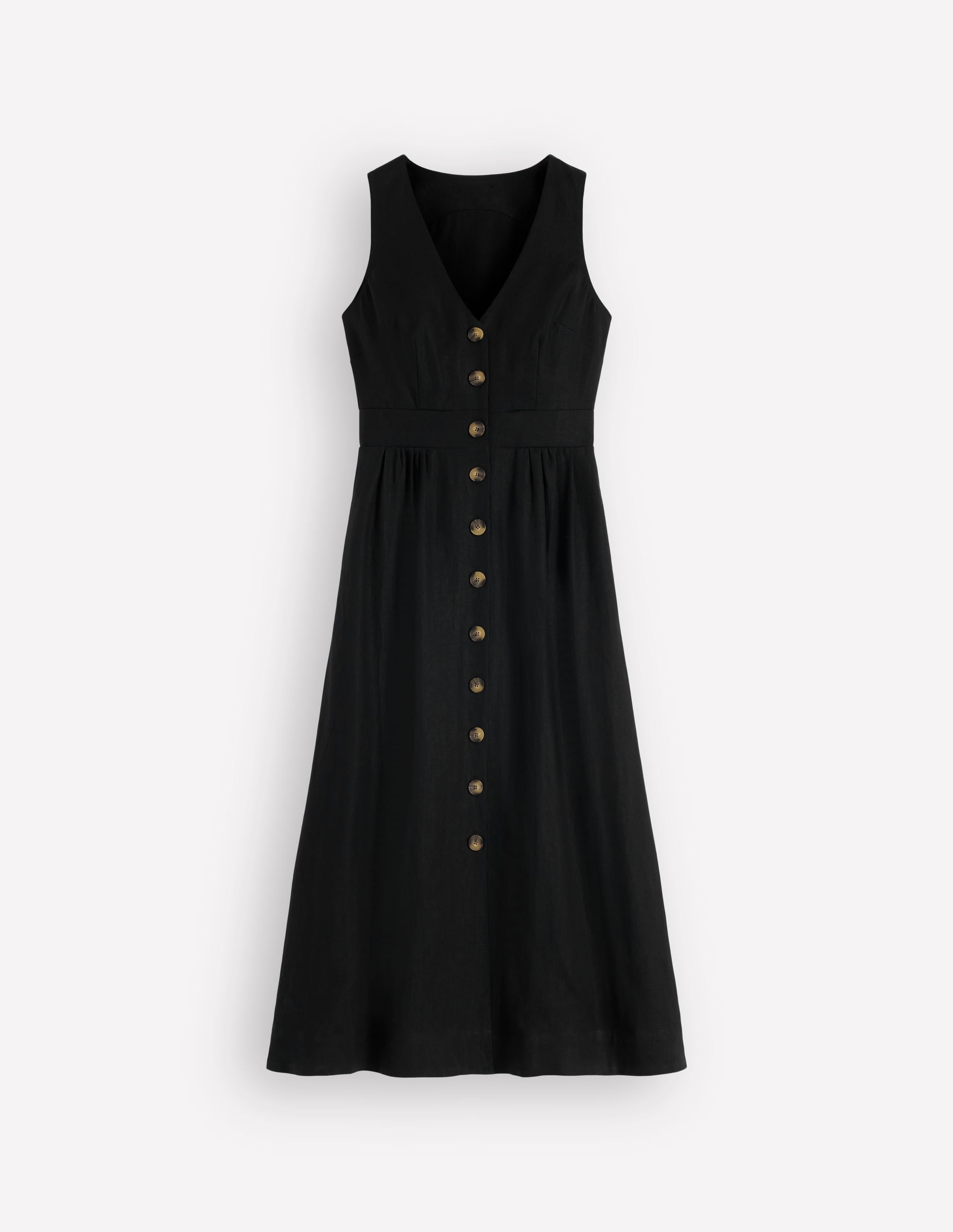Catherine Button Linen Dress