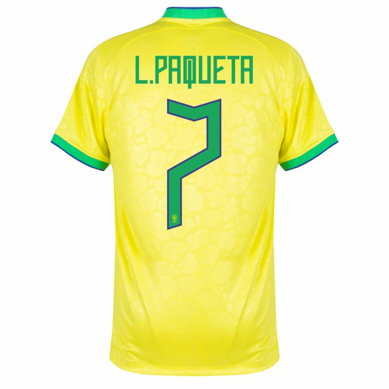 BRAZIL Authentic HOME JERSEY WORLD CUP 2022 L.PAQUETA