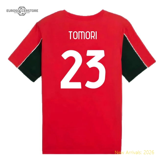 2024-2025 Ac Milan Ftblarchive Tee (red) (tomori 23) - Fan Collection