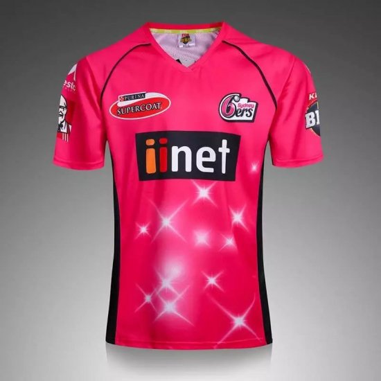 Sydney 6ers Cricket Red 2017 Rugby Jersey Shirt - Official Replica