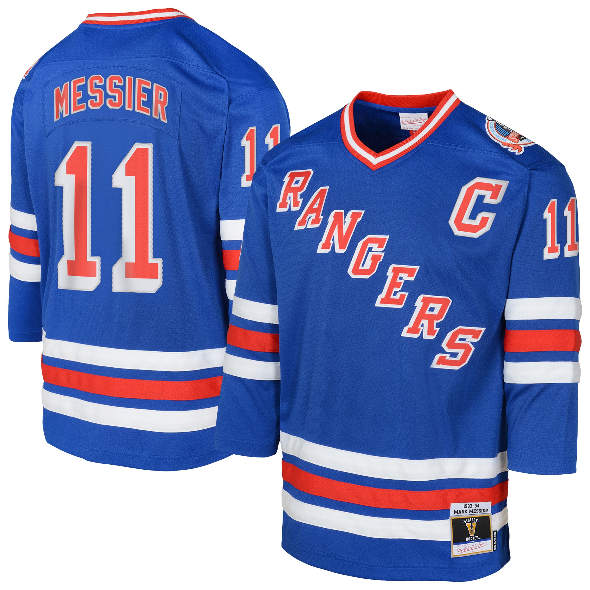 [LK] Mark Messier New York Rangers Youth Power Play 2.0 Player Jersey with Captain Patch - Royal