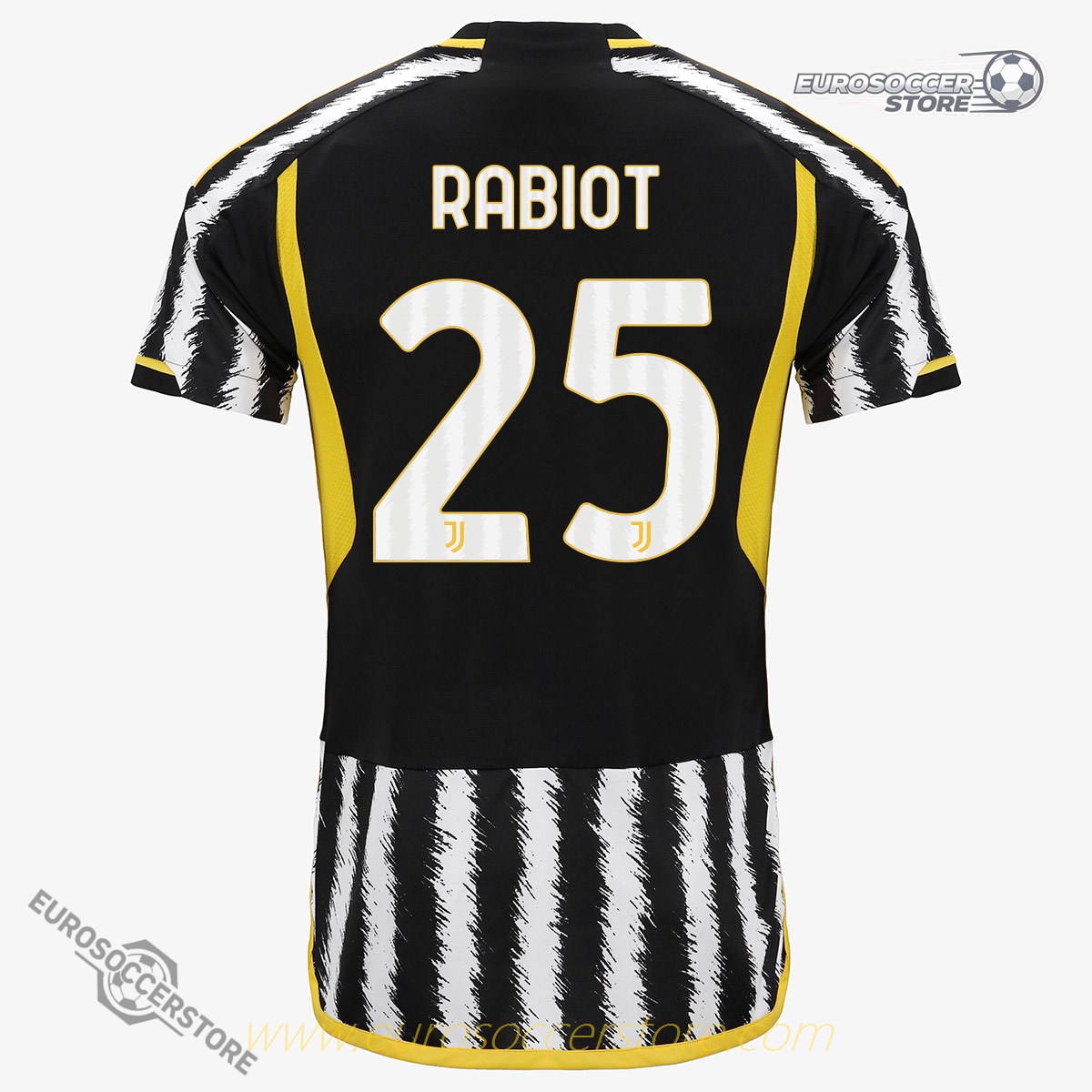The 23-24 Juventus Home Jersey featuring RABIOT with the number 25.