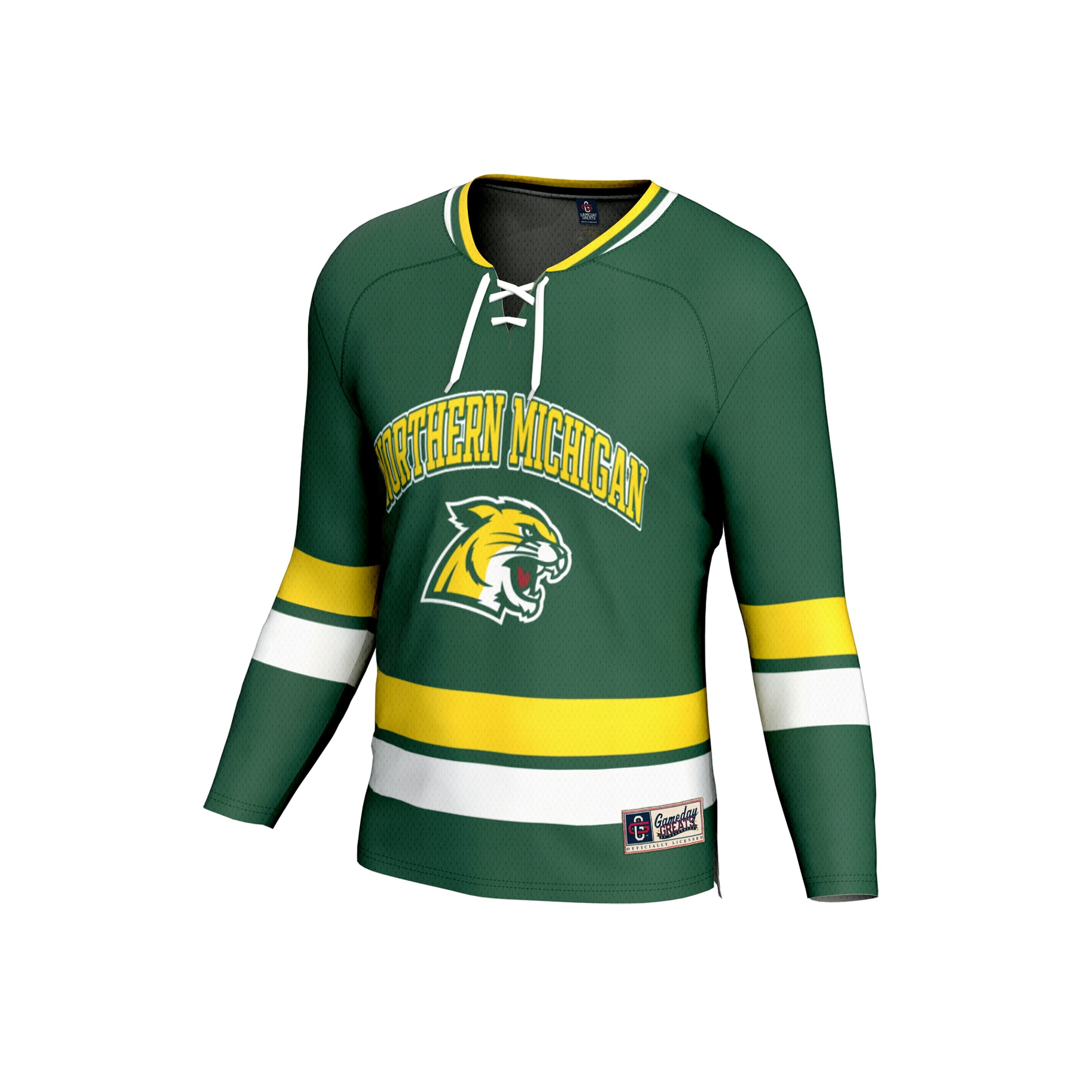 [NJP] Northern Michigan Wildcats GameDay Greats Unisex Spirit Hockey Jersey - Green