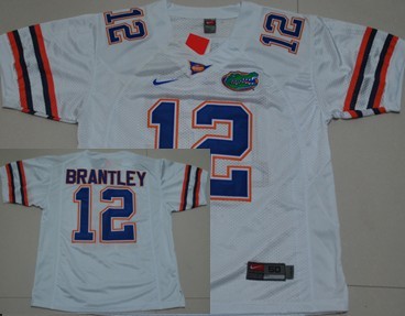 Men's None White 2024 alternate jersey John Brantley #12 authentic