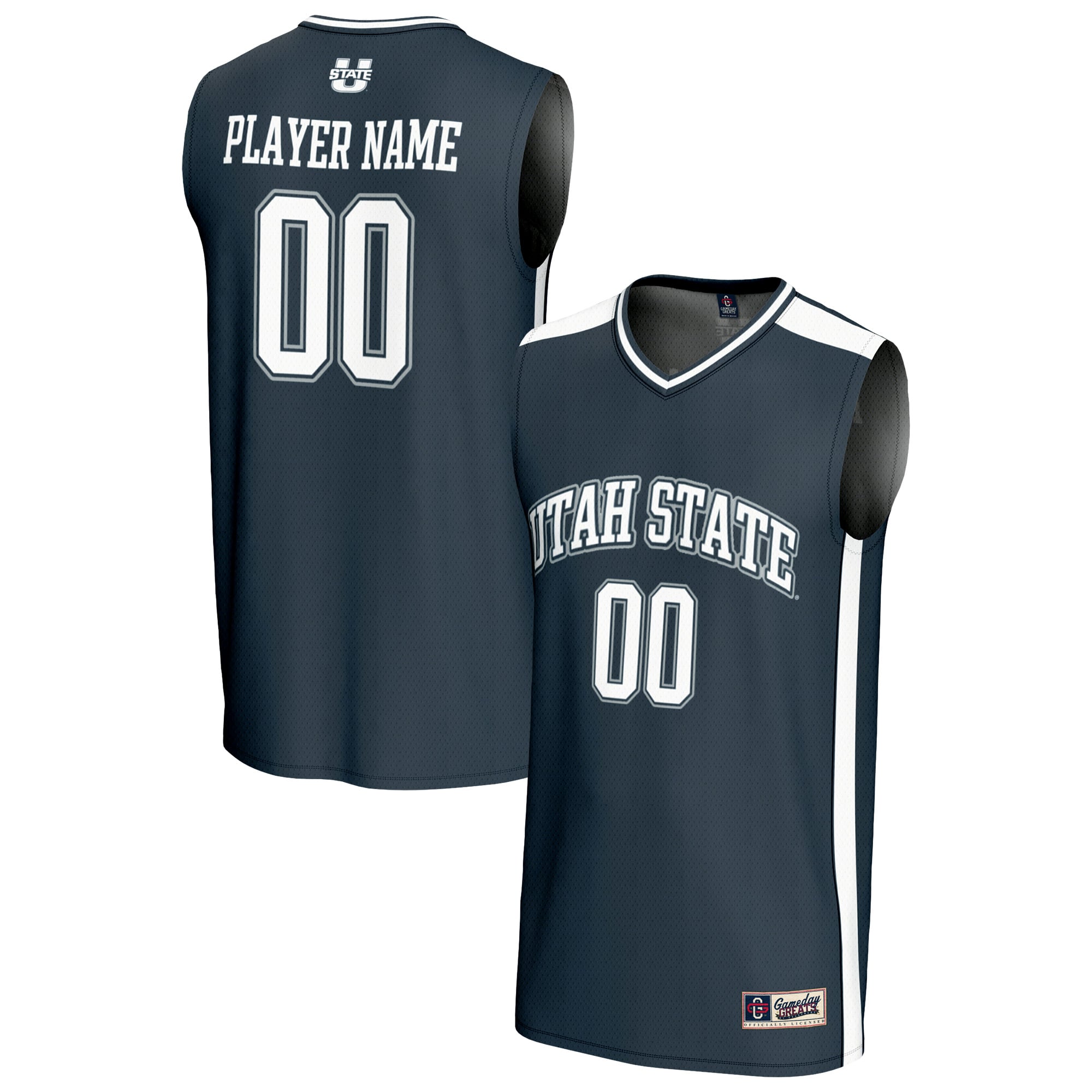 Utah State Aggies GameDay Greats Unisex NIL Pick-A-Player Lightweight Women's Basketball Fashion Jersey - Navy
