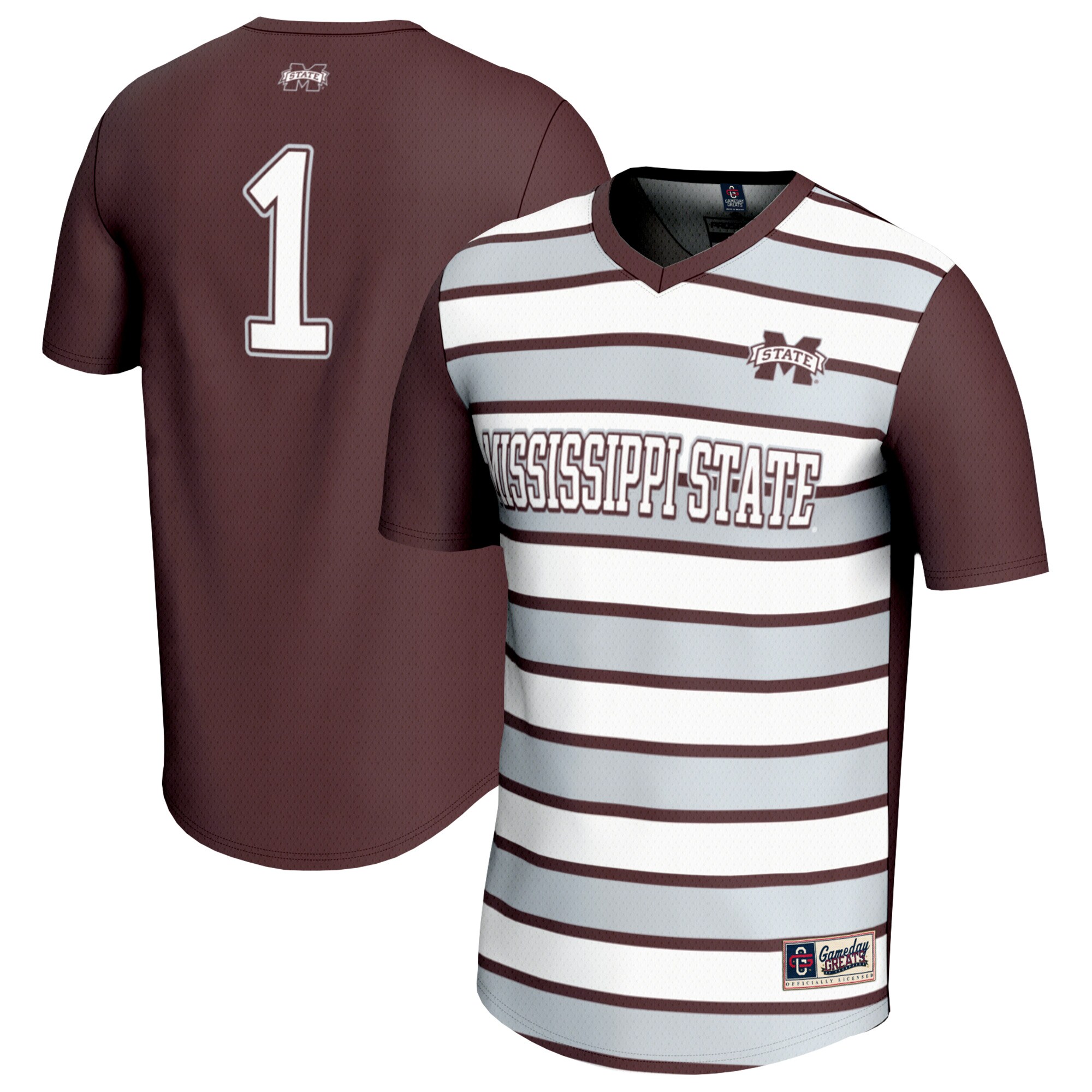[LK] Mississippi State Bulldogs GameDay Greats Unisex Lightweight Soccer Fashion Jersey - Maroon