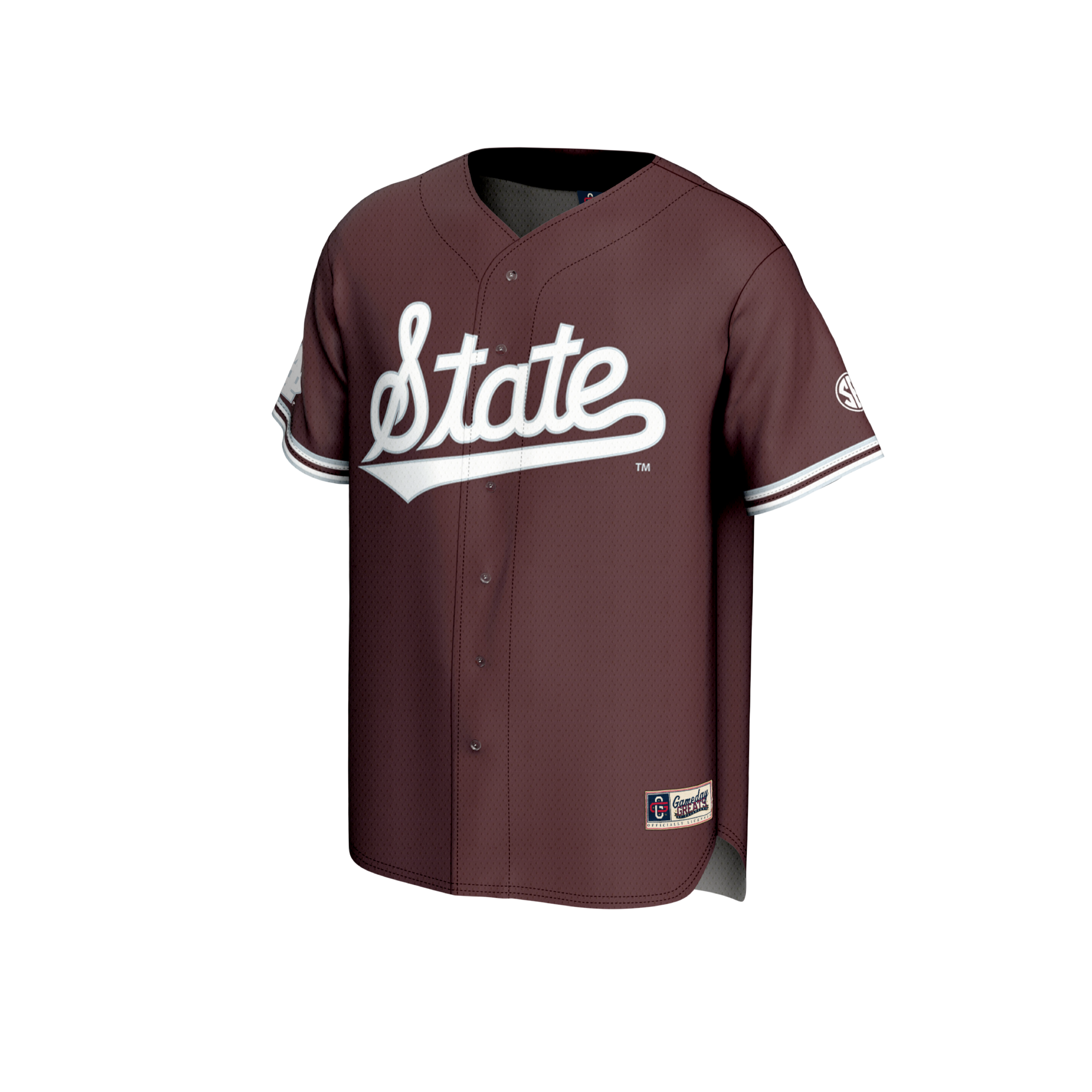 [DDG] Mississippi State Bulldogs GameDay Greats Youth Lightweight Collegiate Baseball Fashion Jersey - Maroon
