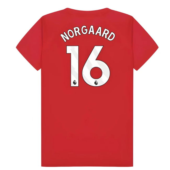 Arsenal 2024-23 Home Football Shirt Norgaard (16) L S Kids