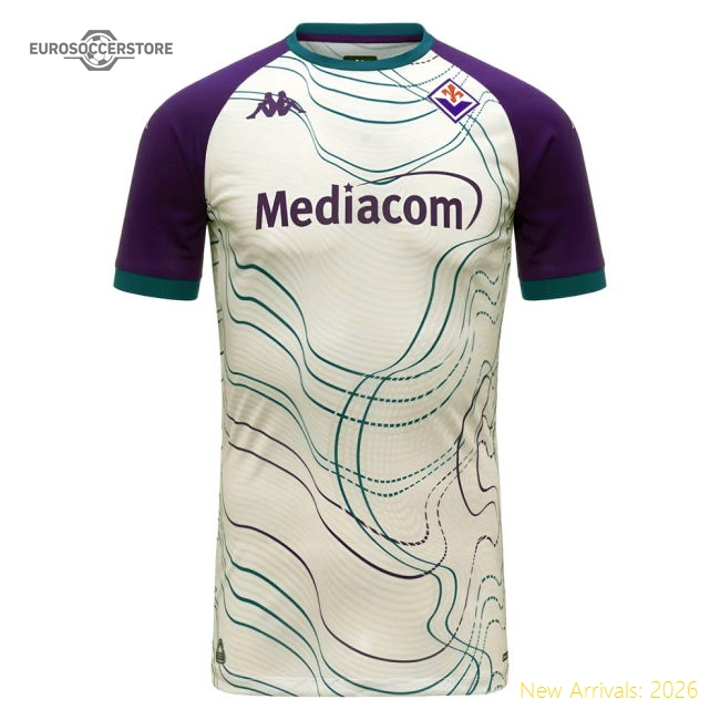 Supporter 2025-2026 Fiorentina Pre Match Shirt (White-Violet) (Your