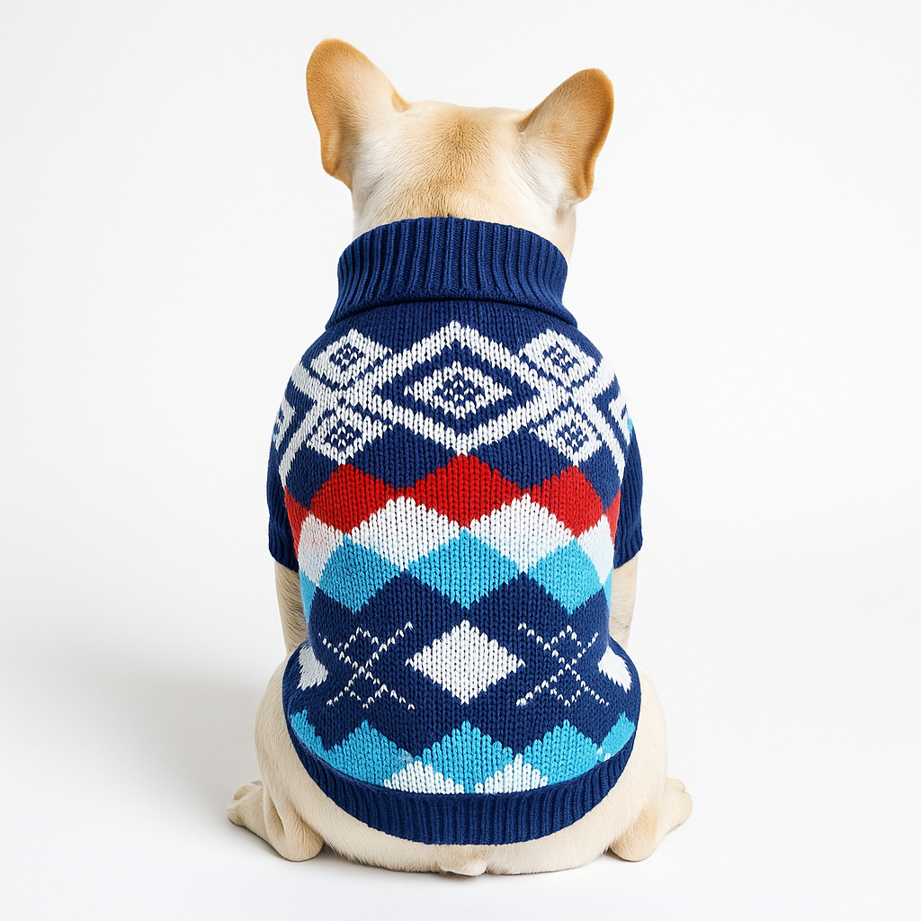 French Bulldog Knitted Winter Sweater For French Bulldog Warm Dog Outfit