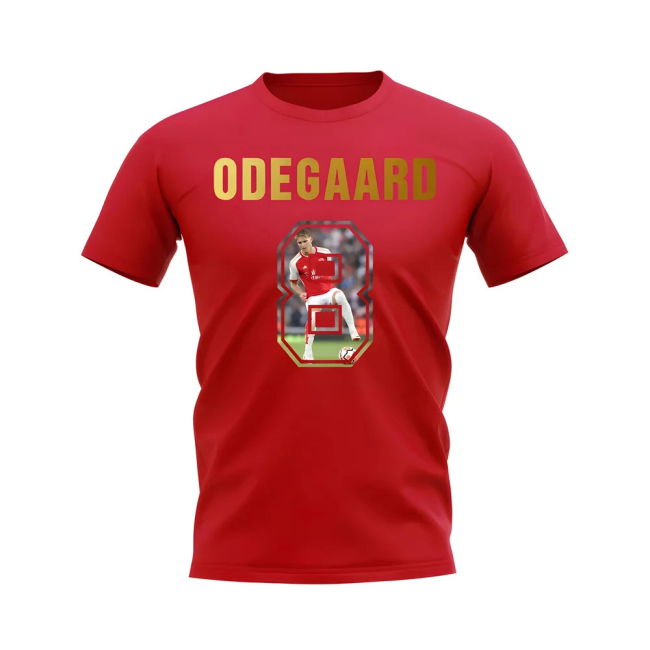 Martin Odegaard Name And Number Arsenal official style T-Shirt