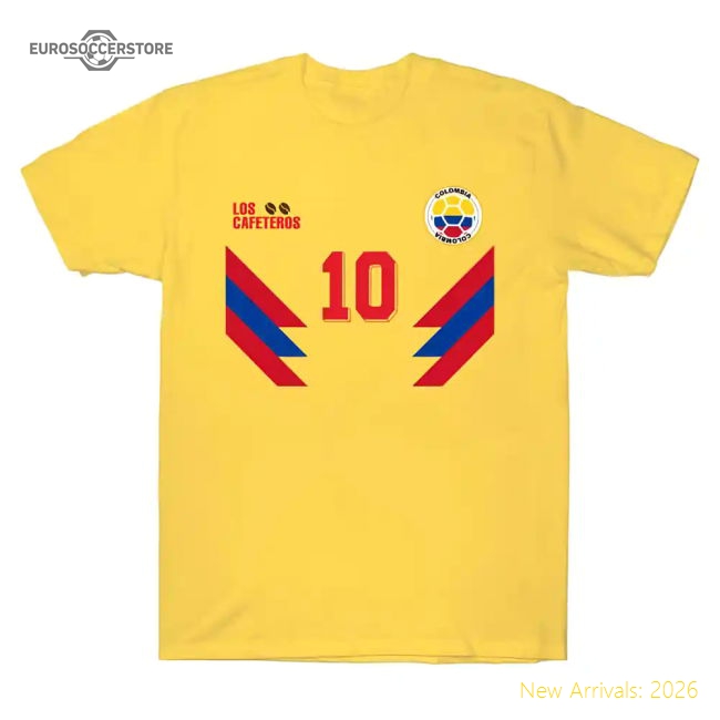 Colombia National Football Team Soccer Retro 10 - Los Cafeteros T Game