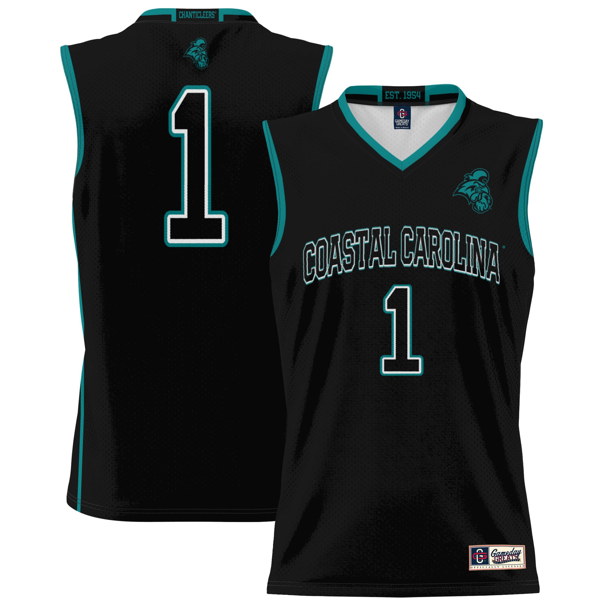 #1 Coastal Carolina Chanticleers GameDay Greats Youth Lightweight Basketball Jersey - Black