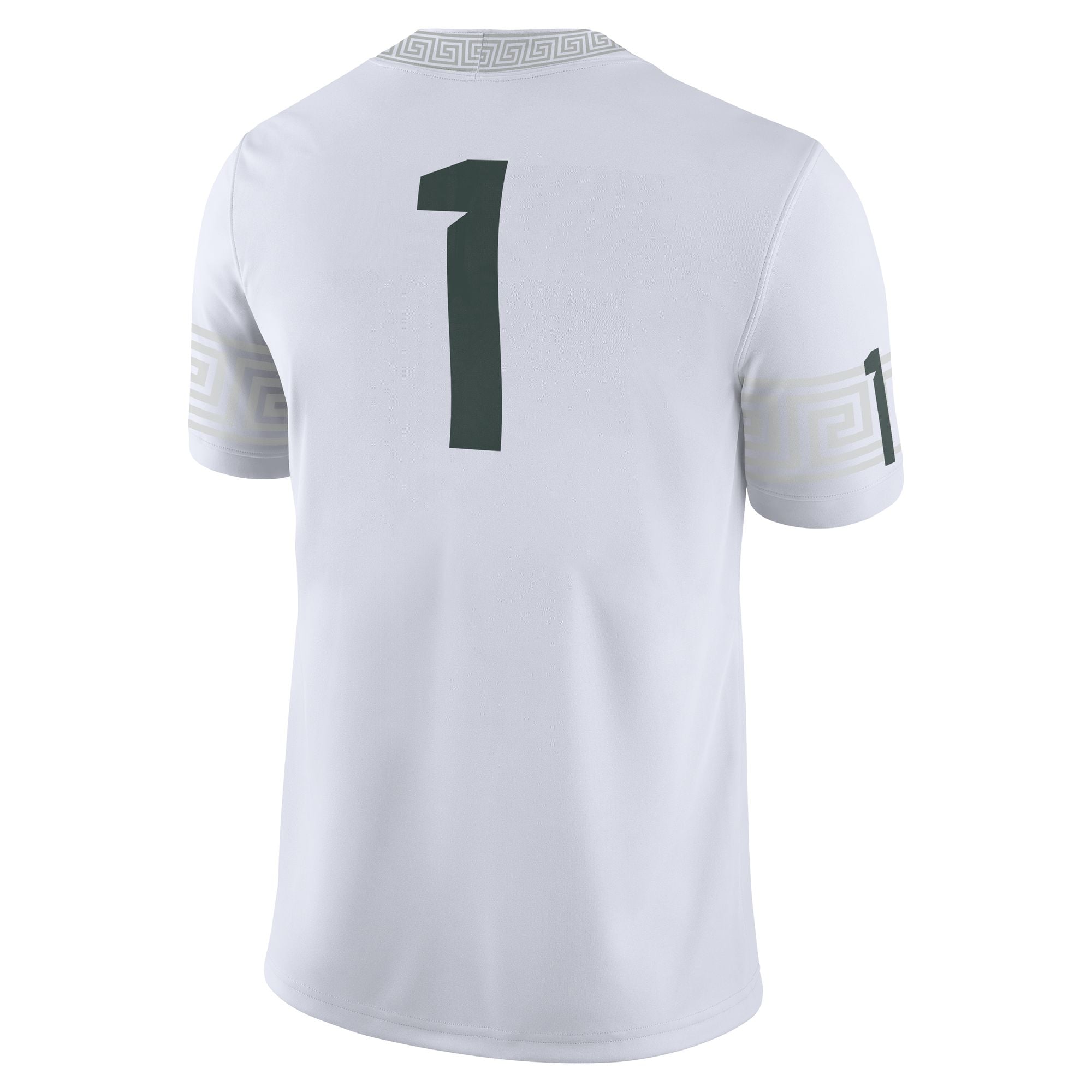 Men's #1 White Michigan State Spartans Football Game Jersey