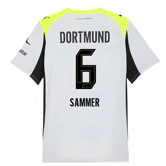 High Quality 2025-2026 Borussia Dortmund Away With Retro Design
