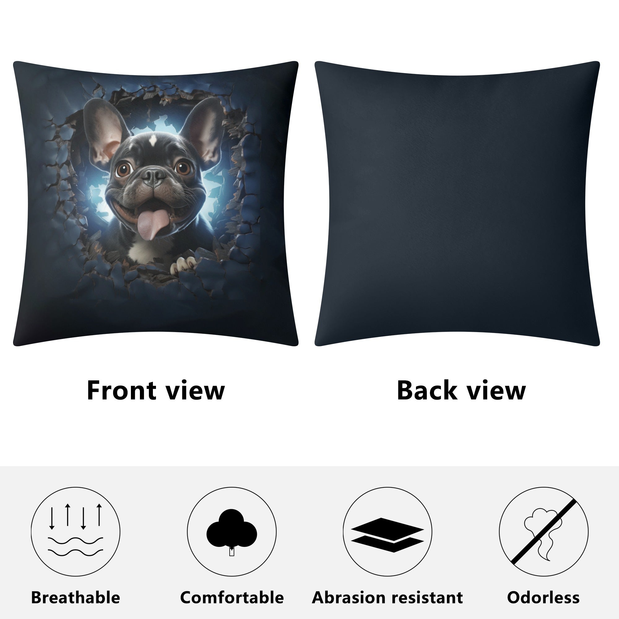 French Bulldog Paco Pillow Cover Cute Frenchie Essential