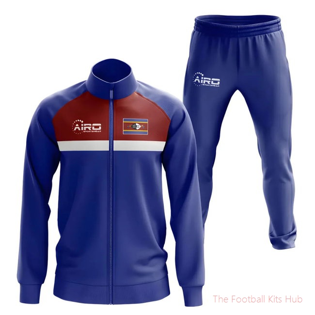 Men Swaziland Concept Football Tracksuit (Blue)