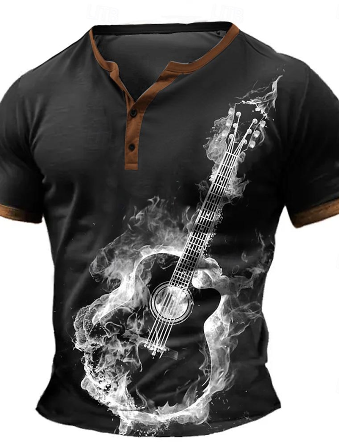 Men's Graphic Henley Shirt Short Sleeve 3D Print Fashion Designer Comfortable Daily Summer Blue Black Green Henley Henley T-Shirt