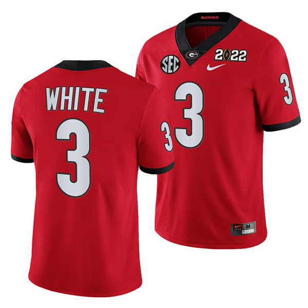 official licensed Men's UGA Bulldogs Zamir White #3 White 2022