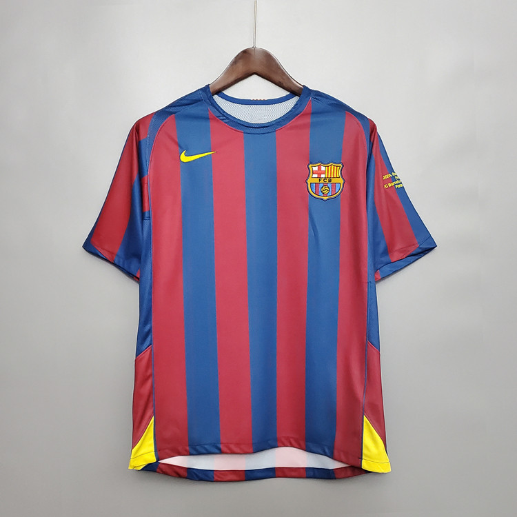 Moisture Wicking Barca Barcelona FC 2006 Retro Champion League Shirt