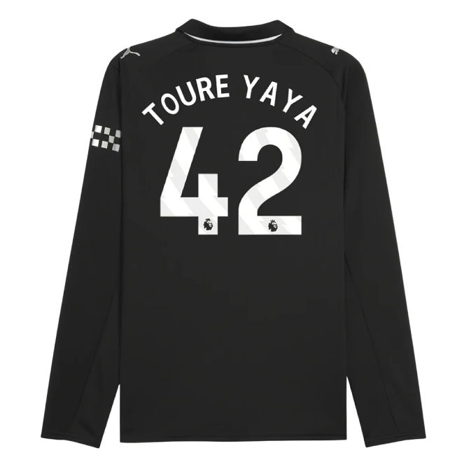 Licensed Football Man City Long Sleeve Away Shirt Toure Yaya #42 S...