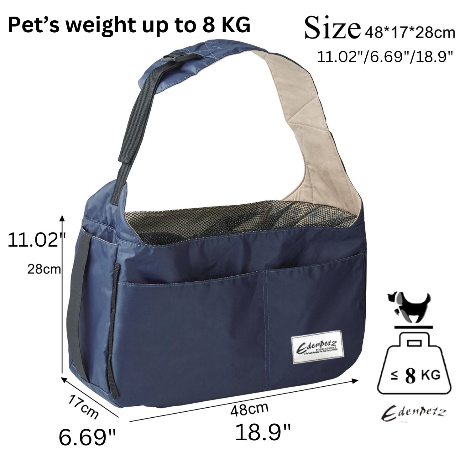 Culture-Inspired Premium Frenchie Carrier Bag – Comfortable Travel Sh...