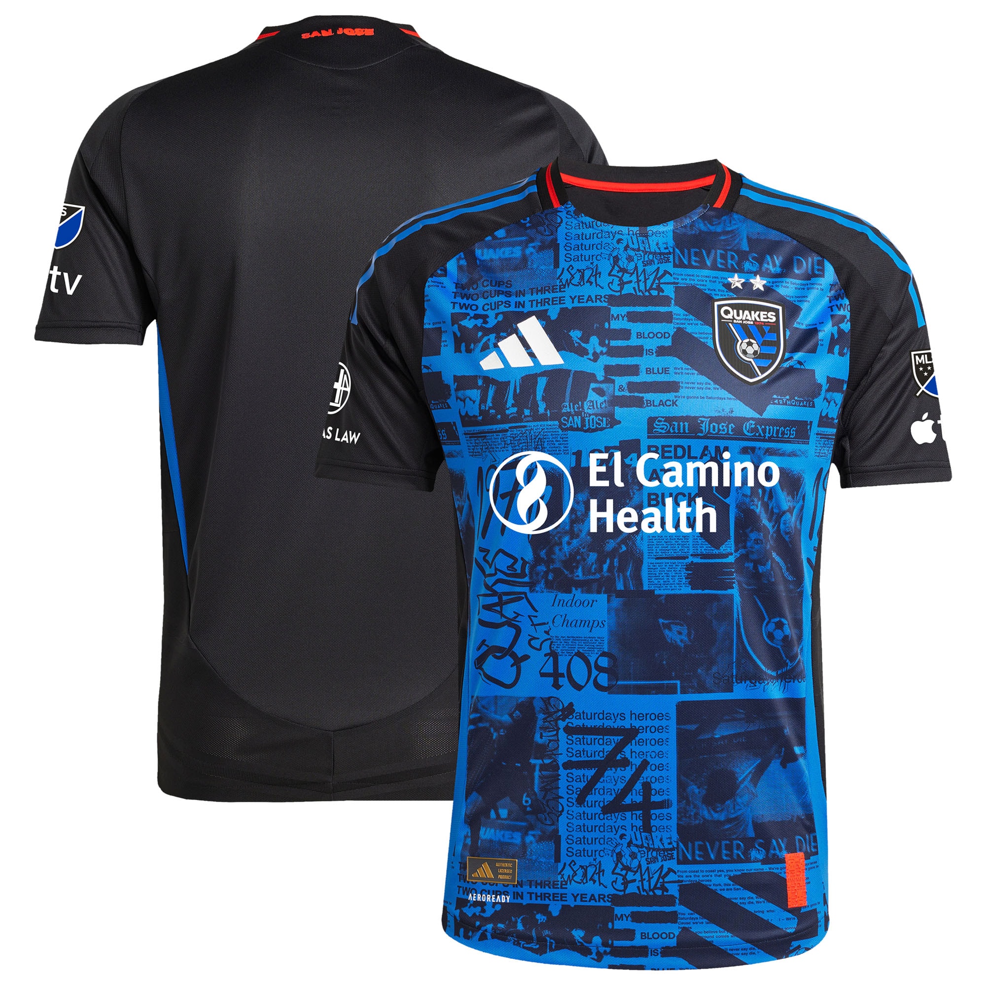 [SJH] San Jose Earthquakes 2025 Headliner Authentic Jersey - Black