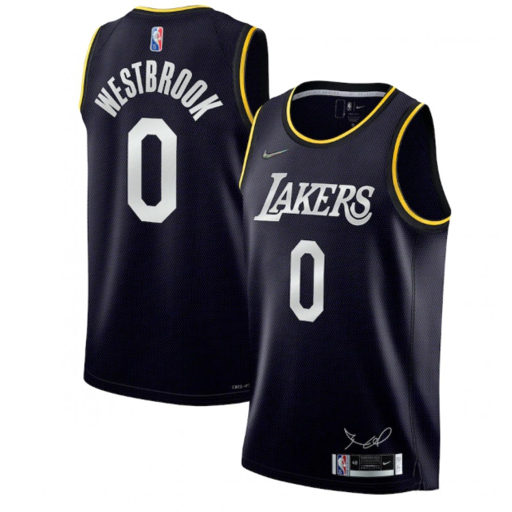 Fan Favorite Rare Men's LAL #0 Russell Black Basketball Jersey