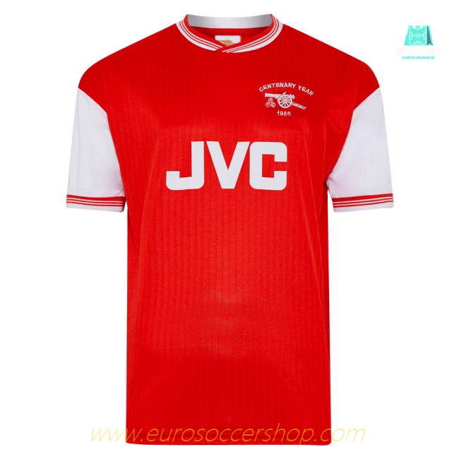 Score Draw Arsenal 1985 Centenary Retro Football Shirt (Quinn 10)