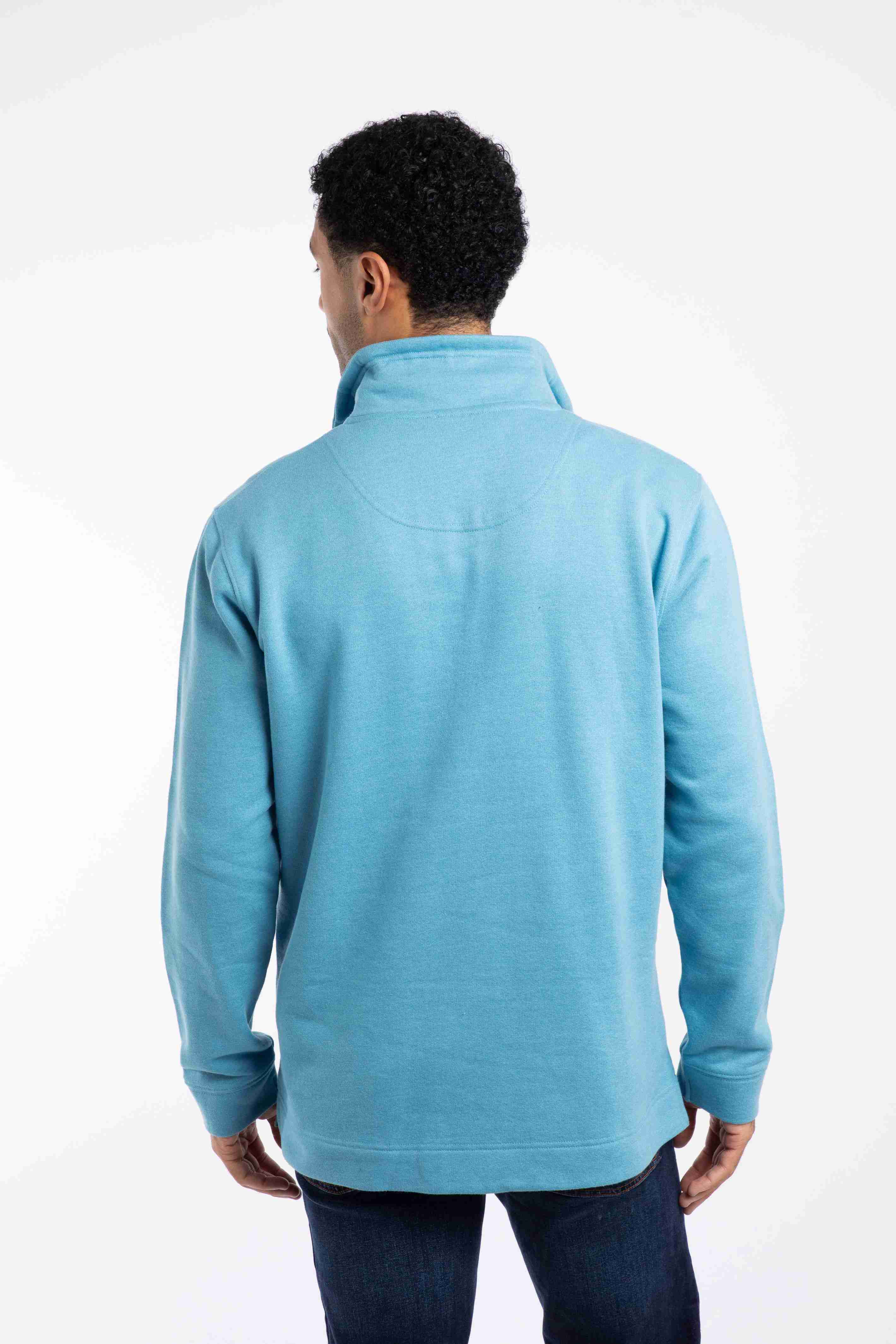 Brampton 1/4 Zip Sweatshirt Smoked Blue