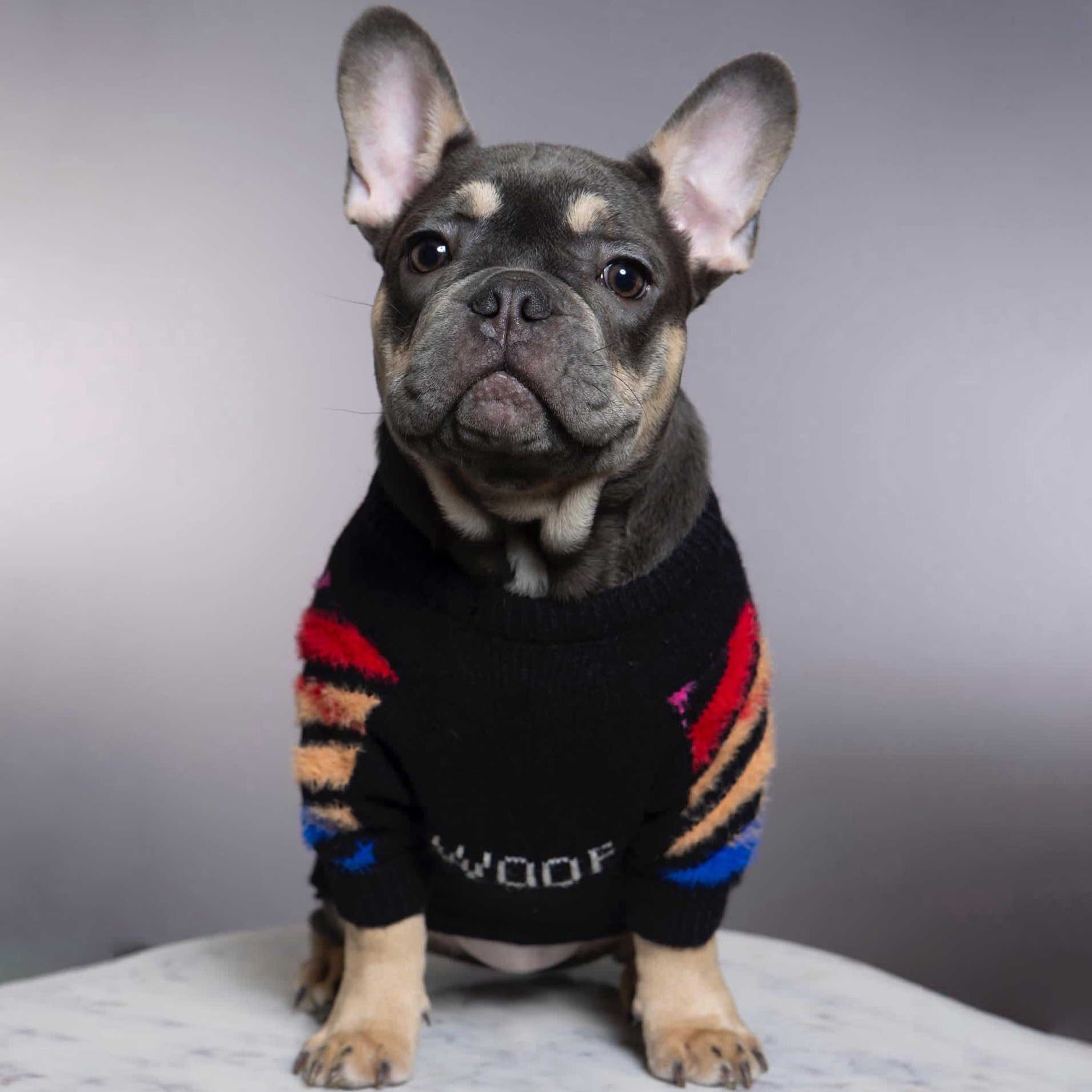 French Bulldog Frenchup™ Frenchie Woof Winter Sweater V3 Warm Dog Outfit