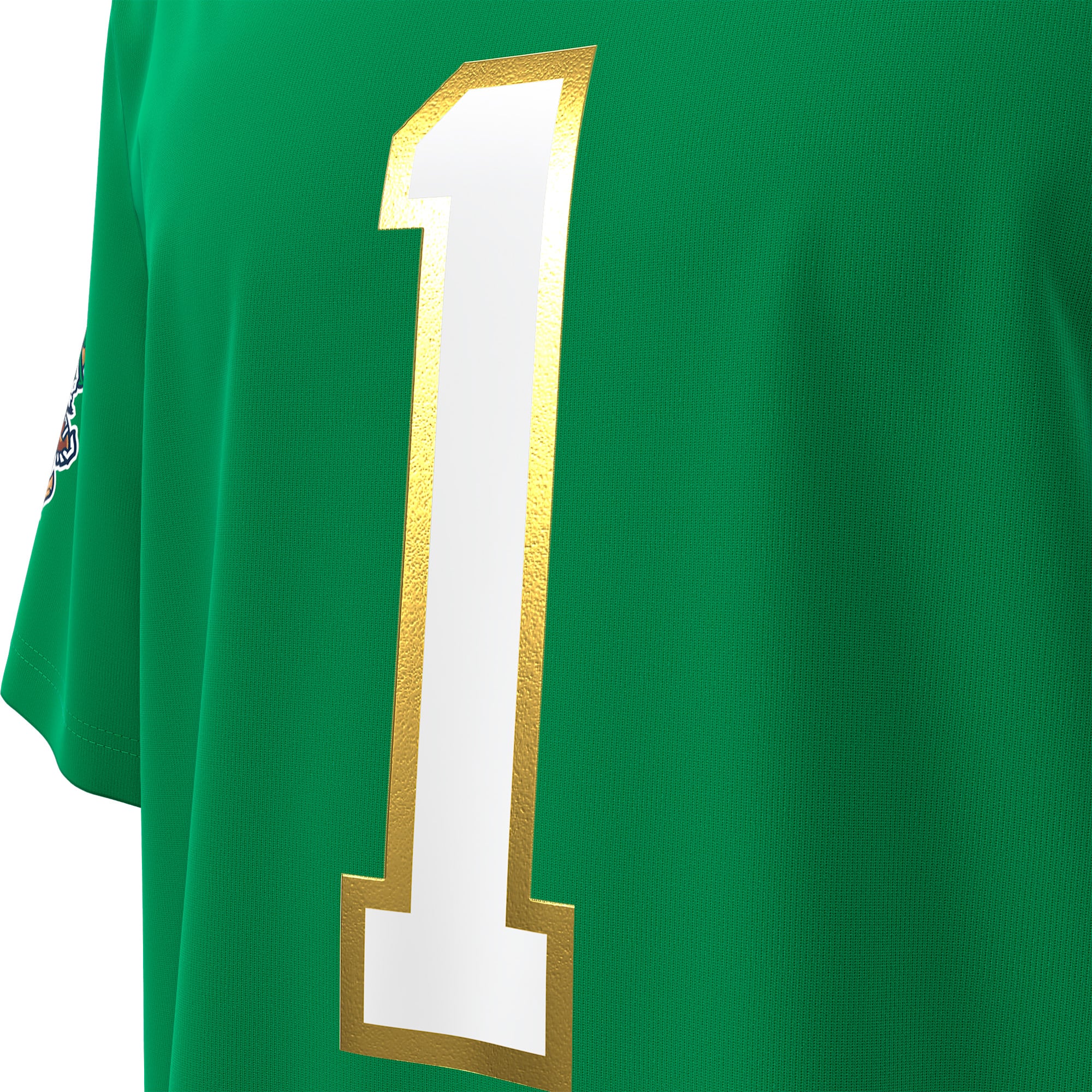 Youth #1 Kelly Green Notre Dame Fighting Irish Alternate Irish Wear Green Football Jersey